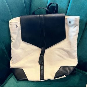 Deux Lux canvas and faux leather mini backpack